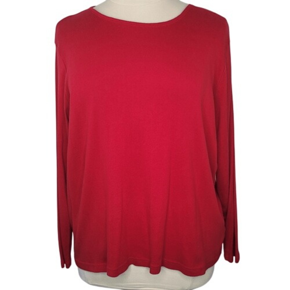 Croft & Barrow Red Long Sleeve Top‎